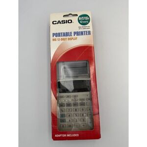 Casio HR-8TE Plus Portable Printing Calculator 12 Digit w Adapter Untested